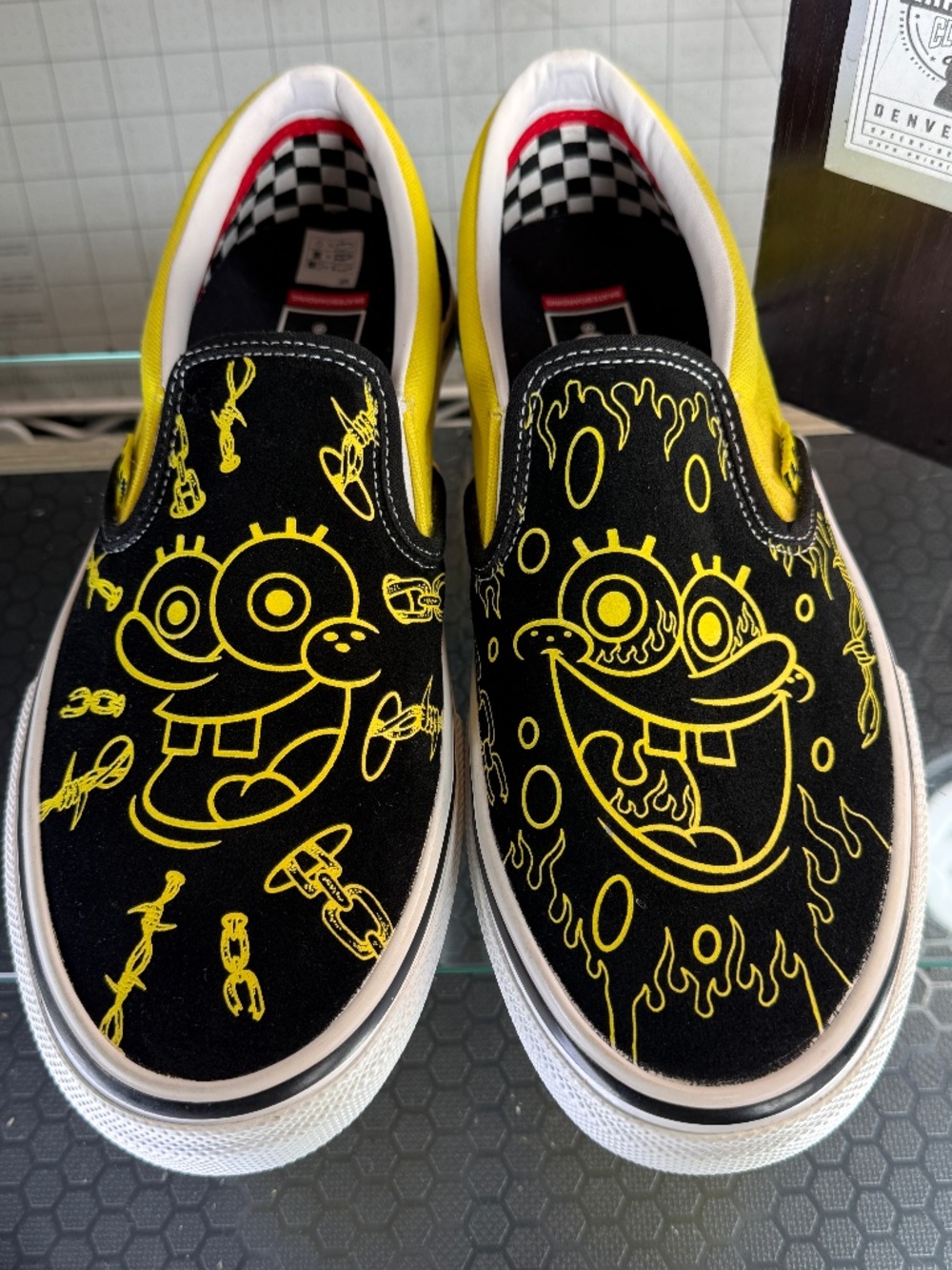 VANS®  |  SPONGEBOB SQUAREPANTS  |  SLIP-ONS  |  MEN:9.5  |  NEW  |